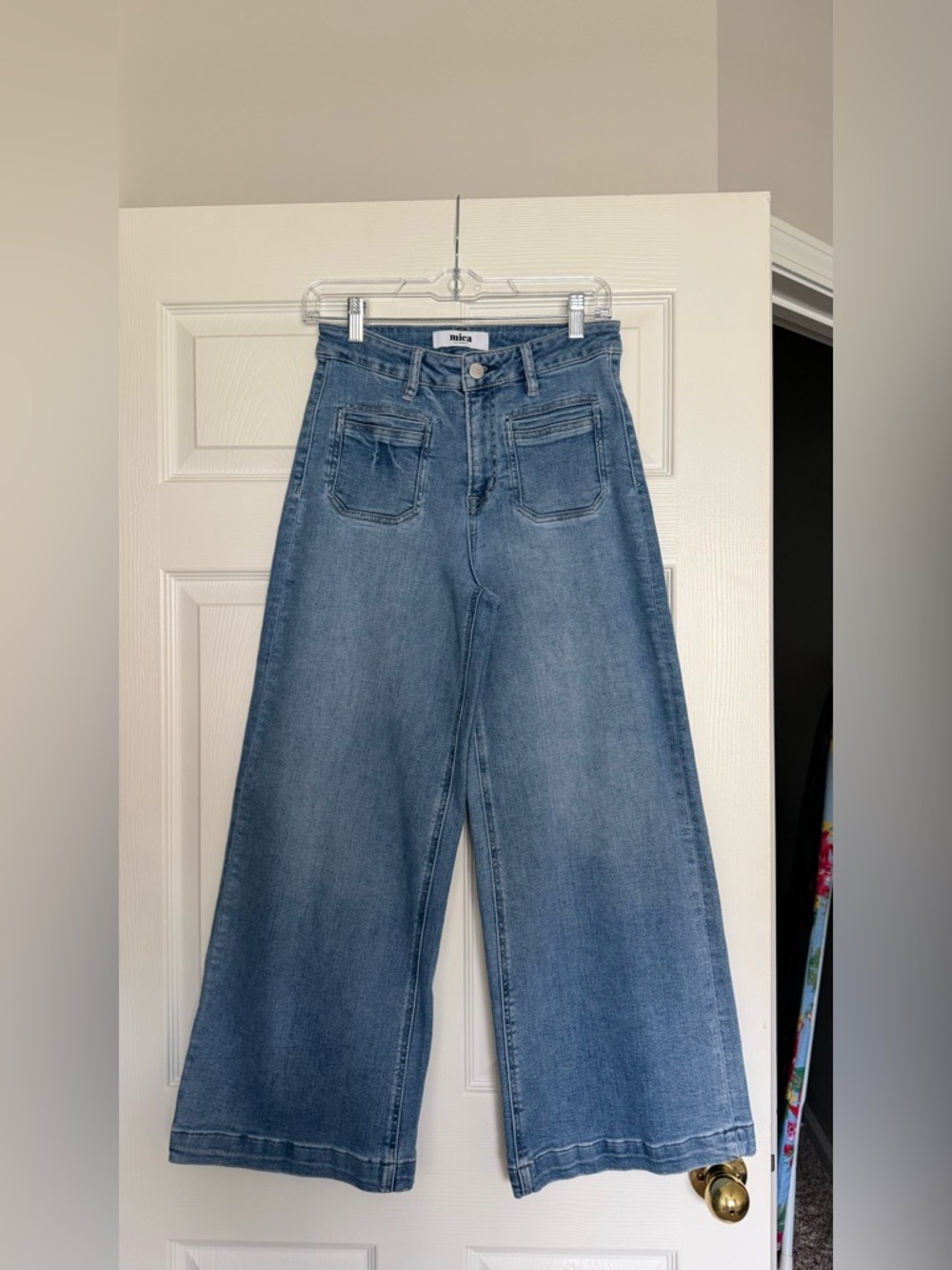 Mica High-Rise Wide Leg Jeans in Light Blue Wash